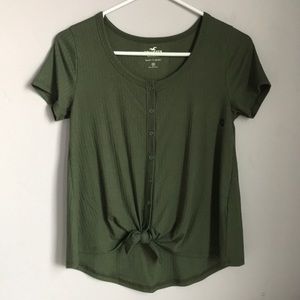 NWT Hollister Tie Front Tee